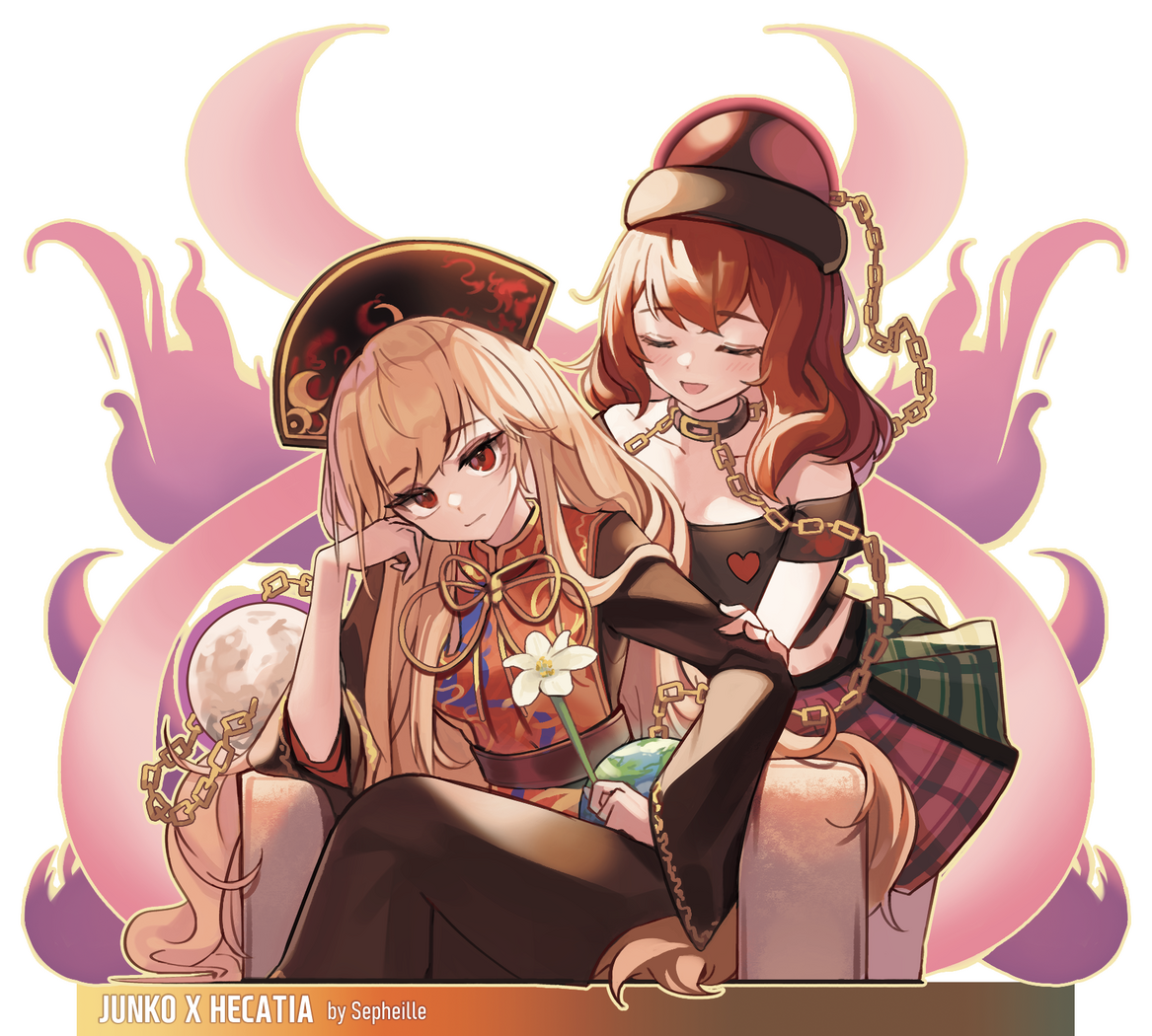 Fanart (Junko &amp; Hecatia, Touhou Project)